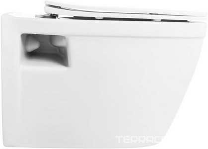 Унитаз подвесной, безободковый, 524x366x345мм, сиденье с микролифтом в компл.,  BelBagno Loto BB070CHR/SC