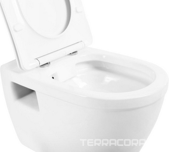 Унитаз подвесной, безободковый, 524x366x345мм, сиденье с микролифтом в компл.,  BelBagno Loto BB070CHR/SC