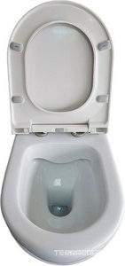 Унитаз подвесной Rondo безободковый с сиденьем микролифт в компл., 510x360x360 мм, белый ZZ Turavit RONDO RND 5512+RONDO /(0421)/2403