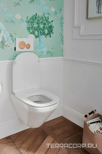 Унитаз подвесной, безободковый, крепления в комплекте, БЕЗ крышки E77168-0 Jacob Delafon Modern life E77725-0