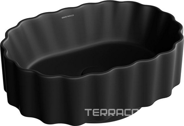 Раковина 50 см ARTBASIN Conchiglia, цв черный матовый , БЕЗ донного клапана ZZ