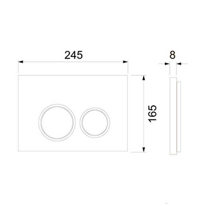 К-т д/установки подвесн.унитаза,(застен.модуль, крепёж, прокладка звукоиз, панель 2-го смыва пластик цв.ЧЕРНЫЙ мат., контур клавиш хром) XX Tece TECEspring K955102