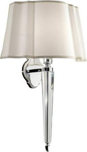 Светильник 300х230хh515мм, (держатель цв. хром, стекло, абажур цв.белый),  ZZ Devon & Devon Crystal DECRYSTALCR