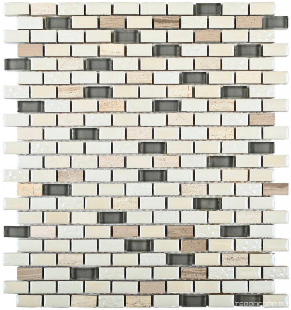 Мозаика Bonaparte Керамическая мозаика Ideal (12x25x8) 30,6x26,9 Комбинированный, фото 3