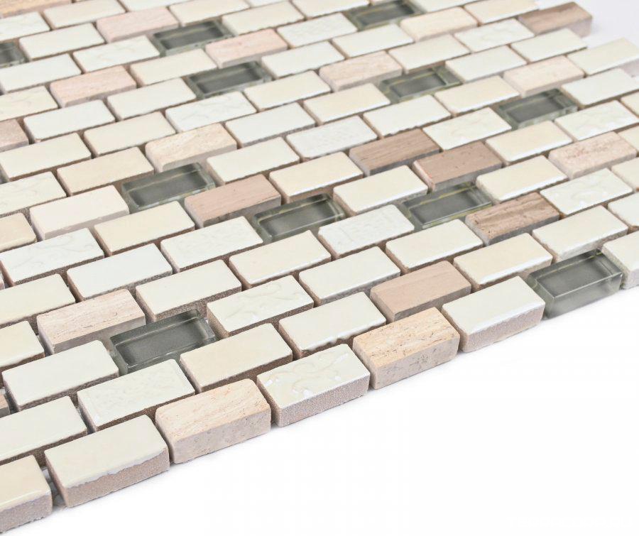 Мозаика Bonaparte Керамическая мозаика Ideal (12x25x8) 30,6x26,9 Комбинированный, фото 4