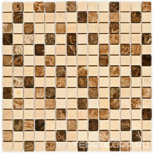 Мозаика Bonaparte Мозаика из натурального камня Turin-20 (Pol) (20x20x7) 30,5x30,5 Комбинированный 