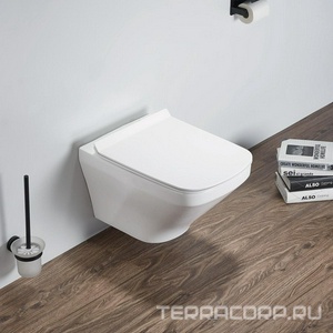 Унитаз подвесной безободковый, сидение с микролифтом в компл, цв. белый ONDA ONDA B2353