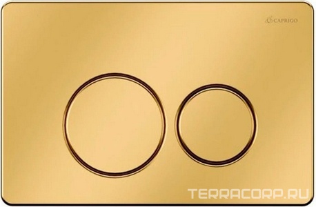 Кнопка двойного смыва для инсталляции д/унитаза, (цв.матовое золото), Caprigo DEW Steel ZZ Caprigo Универсал DS001-oro