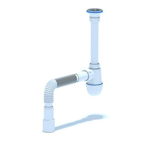 Сифон на умывальник "Ани", слив решетка, с гофрой ( выход d-50) ZZ Ани Пласт Комплектующие C2015