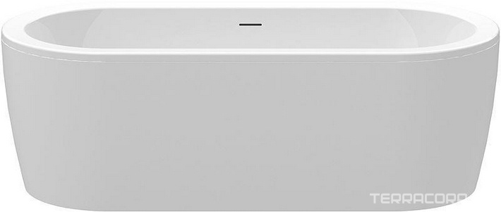 Ванна 1800x800xh600мм, отдельностоящая, с панелью, пробка слива цв.хром в комплекте, (акрил цв.белый, панель цв.белый),  ZZ Cezares Slim Central SLIM CENTRAL-180-80-60-W37-SET