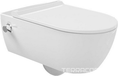 Унитаз подвесной c сиденьем микролифт, с функцией биде, со смесителем, цв. белый, ZZ