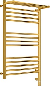 Полотенцесушитель электрический " с полкой 3.0" 800х500 мм, скрытое подключ. в компл., блок упр. справа, цв. золото,  ZZ Сунержа Богема 03-5807-8050
