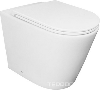 Унитаз приставной, 580х360х430 мм, безободковый с сиденьем микролифт в компл., система смыва Tornado, белый ZZ Azario Azario AZ-1003D-UQ1
