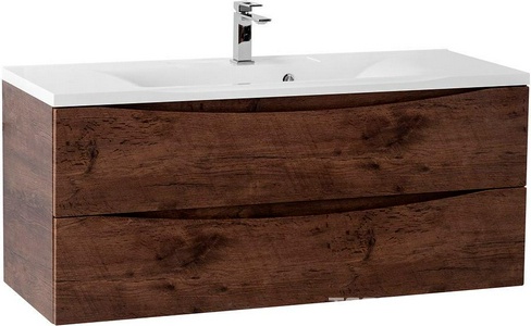 База под раковину подвесная с двумя выкатными ящиками, 1100х450х500мм, без раковины, (цв. Rovere Moro),  ZZ BelBagno Marino MARINO-1100-2C-SO-RW-P