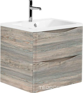 База под раковину подвесная с двумя выкатными ящиками, 800x455x525мм, без раковины, (цв.Pino Scania), Acqua ZZ BelBagno ACQUA ACQUA-600-2C-SO-PS