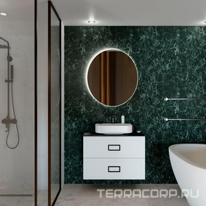 Тумба под раковину, с 2 выкатными ящиками, 976x469хh613мм, без раковины/столешницы, БЕЗ РУЧЕК, (цв.белый матовый),  ZZ La Fenice Cubo FNC-01-CUB-B-100-2