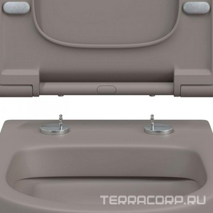 Подвесной унитаз, c крышкой-сиденьем микролифт, безободковый, цв.серый матовый, ZZ Berges Ego 083216