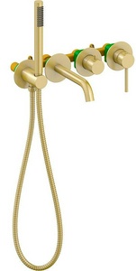 Смеситель для ванны врезной Saona 2314/17YSM, С ВНУТРЕННЕЙ ЧАСТЬЮ, цв. золото мотовое, ZZ Timo saona 2314/17YSM