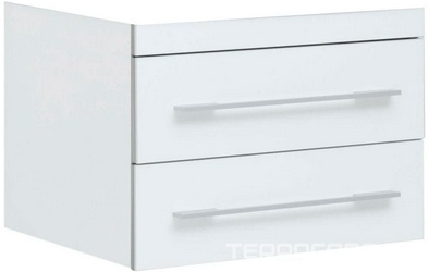 Тумба Верона 57х47 см подвесная, 740x400x475 мм, 2 выдвижных ящика, цвет белый ZZ