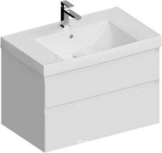 Тумба CUBO -80 см, подвесная, 2 выдвижной ящик, цв.белый матовый Kerama Marazzi Cubo CUB.80.2\WHT.M