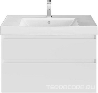 Тумба CUBO -80 см, подвесная, 2 выдвижной ящик, цв.белый матовый Kerama Marazzi Cubo CUB.80.2\WHT.M