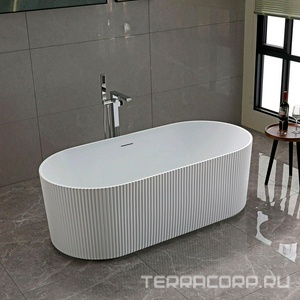 Ванна 1700х800хh580мм, отдельностоящая, интегрир.слив перелив, д/к в цвет ванны в компл.,(акрил цв.белый мат.), Vincea ZZ Vincea Ванны VBT-426-1700MW