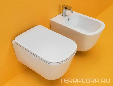 Биде подвесное 54х35см, крепёж арт.WB9N в компл., (цв.белый матовый),  ZZ Kerasan Tribeca 512530