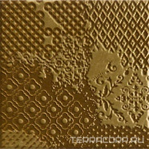 Керамическая плитка Mainzu Metal Tiles Decor Gold 20x20 Коричневый 