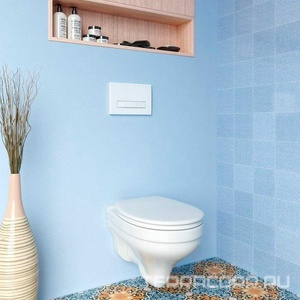 Комплект: Унитаз подвесной ALBIT + сиденье с микролифтом Top Slim цв.белый+ инсталляция NOVUM +клавиша L1, цв.белый ZZ Berges Универсал 042436