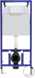 Комплект: Унитаз подвесной ALBIT + сиденье с микролифтом Top Slim цв.белый+ инсталляция NOVUM +клавиша L1, цв.белый ZZ Berges Универсал 042436