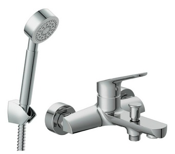 Смеситель для ванны/душа, лейка и шланг в комплекте, цв.хром Cersanit FLAVIS 64509