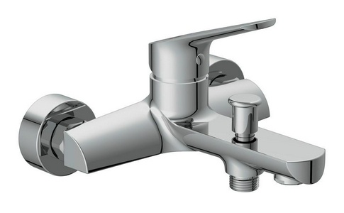 Смеситель для ванны/душа, лейка и шланг в комплекте, цв.хром Cersanit FLAVIS 64509