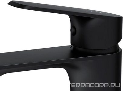 Смеситель для раковины, БЕЗ донного клапана, цв.черный AMPM FUNC F8F02122