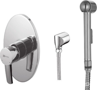 Смеситель с гигиеническим душем s, встраиваемый, внутренняя часть в компл, цв. хром, ZZ Lemark Atlantis LM3219C