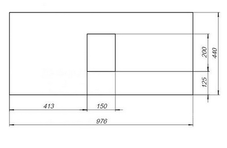 Столешница для тумбы  100,  мрамор ZZ Aquanet Nova Lite 257595
