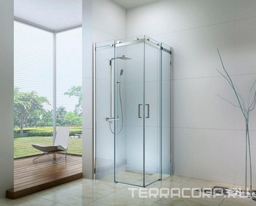 Душевое ограждение 100х100 см, раздвижные двери, профиль хром, стекло прозрачное, без поддона ZZ Berges GELIOS 061027