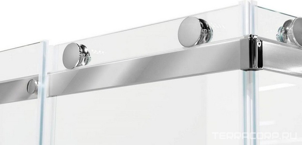 Душевое ограждение 100х100 см, раздвижные двери, профиль хром, стекло прозрачное, без поддона ZZ Berges GELIOS 061027