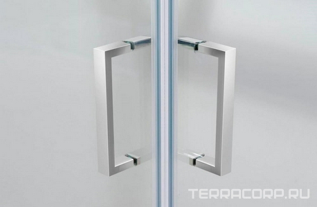 Душевое ограждение 100х100 см, раздвижные двери, профиль хром, стекло прозрачное, без поддона ZZ Berges GELIOS 061027