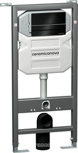 Инсталляция для унитаза Ceramicanova  с кнопкой Flat, крепеж в комп., цвет черный ZZ Ceramica Nova Envision CN1002B