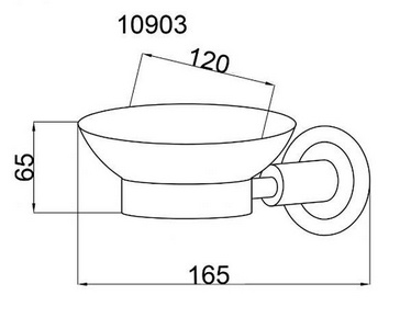 Мыльница настенная  Cristal 10903-CRST-G, цв.  золото, ZZ Boheme Murano 10903-CRST-G