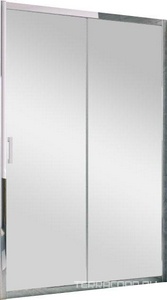 Дверь в нишу , 133-138*190 см, двухстворчатая раздвижная, профиль глянцевый хром, стекло прозрачное ZZ Vegas Glass ZP ZP TUR NOVO h1900 135 08 01