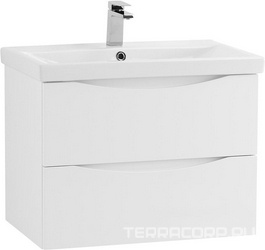 База под раковину подвесная с 2 выкатными ящиками, 664x440x500мм, без раковины, (цв.Bianco Lucido), Marino-Cer ZZ