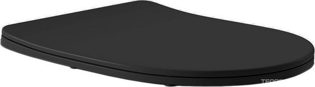 Сиденье для унитаза, с микролифтом, (цв.черный матовый), Ovo / Cone ZZ Aqueduto Универсал OVO/CON0440