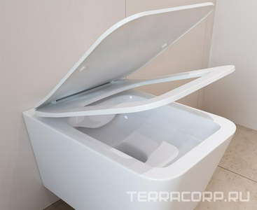 Унитаз подвесной 520х370мм, безободковый, сиденье с микролифтом, крепёж в компл., (цв.белый матовый),  Aqueduto Macio MAC0120