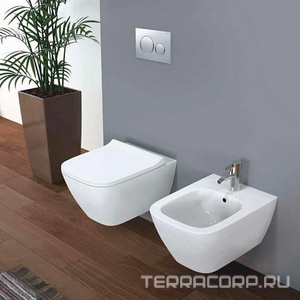 Унитаз подвесной, 350х540мм, безободковый Rimfree, сиденье с микролифтом в компл,,  Square ZZ Geberit Smyle 500.683.01.2