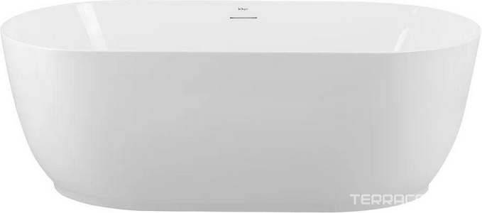 Ванна 1700x800xh610мм, отдельностоящая, слив-перелив, пробка слива цв.белый мат. в компл., (акрил цв.белый матовый), BelBagno ZZ BelBagno Универсал BB413-1700-800-MATT