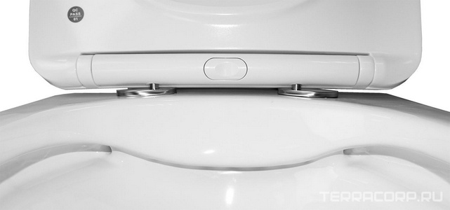 Унитаз подвесной  350х480х363 мм, безободковый с сиденьем микролифт в компл, белый, ZZ Azario Hugo AZ-3103