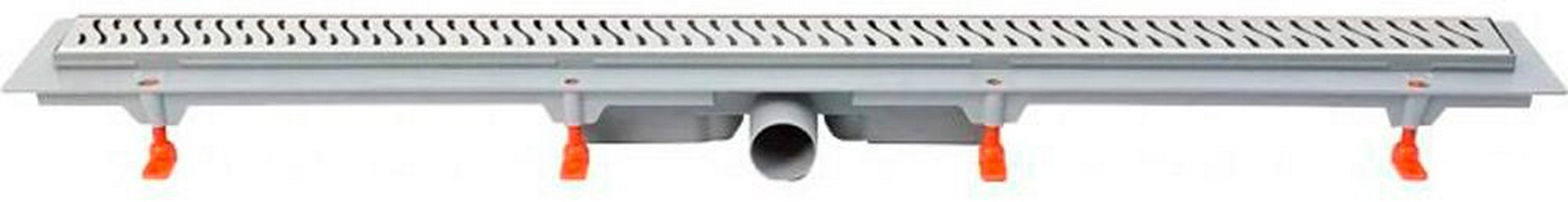 Водоотводящий желоб 550 мм Harmony, с решеткой, цв.хром, ZZ Veconi Универсал V550H