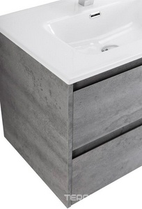 База под раковину подвесная с двумя выкатными ящиками, 710х460х515мм, без раковины, (цв.Cemento Grigio),  ZZ BelBagno Kraft KRAFT-700-2C-SO-CG