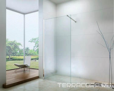 Душевая перегородка Berges  120xh200, профиль хром, стекло 8 мм прозрачное ZZ Berges Sky 064005